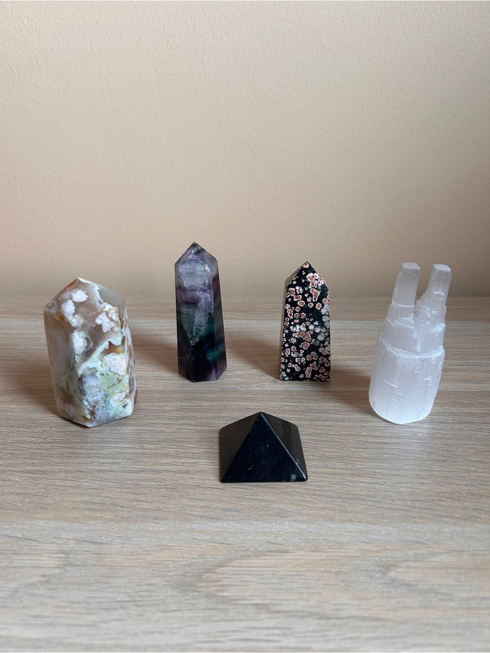 Natural Gemstone Crystal Tower Set